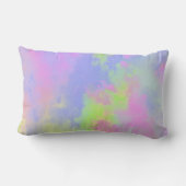 Rainbow Paint Splatter effect blauw groen roze Kussen (Achterkant)