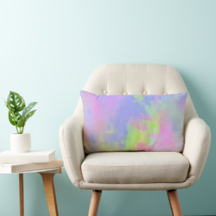 Rainbow Paint Splatter effect blauw groen roze Kussen