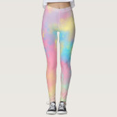 Rainbow Paint Splatter, effect Leggings (Voorkant)