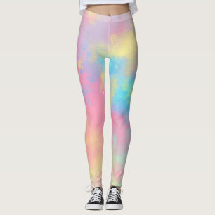 Rainbow Paint Splatter, effect Leggings