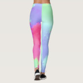 Rainbow Paint Splatter, effect Leggings (Achterkant)