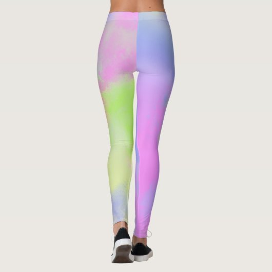 Rainbow Paint Splatter, effect Leggings (Achterkant)