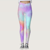 Rainbow Paint Splatter, effect Leggings (Voorkant)