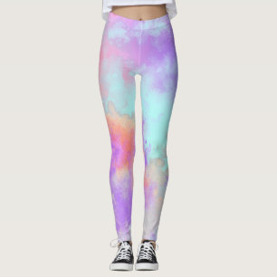 Rainbow Paint Splatter, effect Leggings