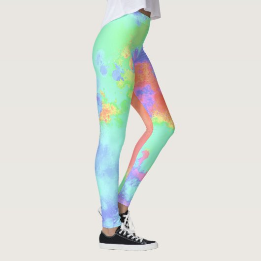 Rainbow Paint Splatter, effect Leggings (Rechts)
