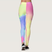 Rainbow Paint Splatter, effect Leggings (Achterkant)