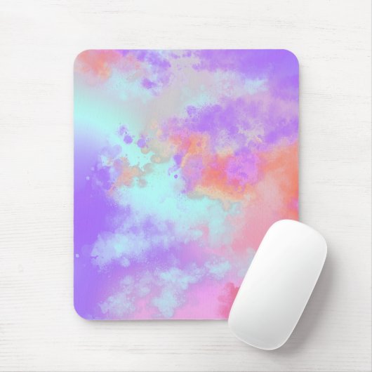 Rainbow Paint Splatter, effect Muismat (Met muis)