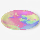 Rainbow Paint Splatter, effect Papieren Bordje (Gekanteld)