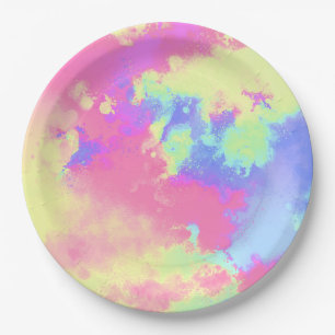 Rainbow Paint Splatter, effect Papieren Bordje