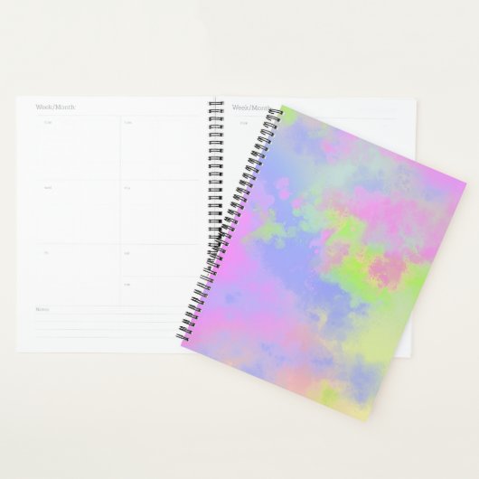 Rainbow Paint Splatter effect roze blauw groen Planner (Display)