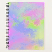 Rainbow Paint Splatter effect roze blauw groen Planner (Voorkant)