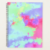 Rainbow Paint Splatter effect roze blauw groen Planner (Voorkant)