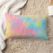 Rainbow Paint Splatter effect roze geel Kussen (Deken)