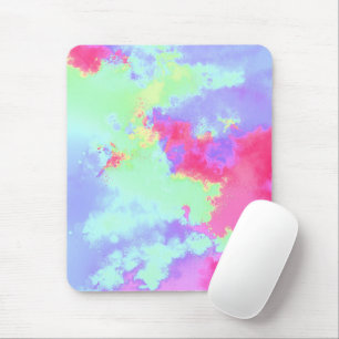 Rainbow Paint Splatter effect Roze groen Muismat