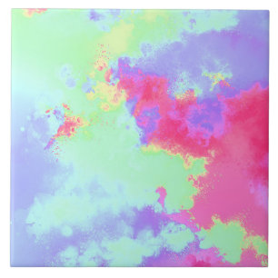 Rainbow Paint Splatter-effect Tegeltje