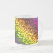 Rainbow Paint Splatter Hippie Earth Tones Abstract Matglas Koffiemok (Voorkant rechts)