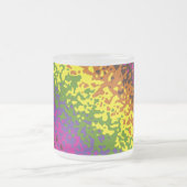 Rainbow Paint Splatter Hippie Earth Tones Abstract Matglas Koffiemok (Center)