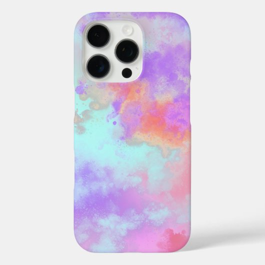 Rainbow Paint Splatter iPhone 16 Hoesje (Achterkant)