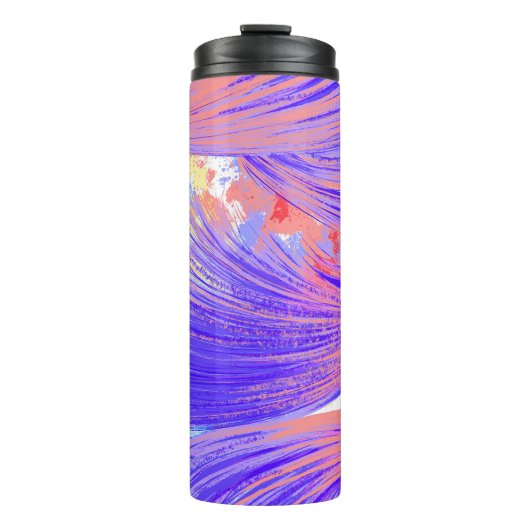 Rainbow Paint Splatter Phoenix Feathers Thermosbeker (Voorkant)