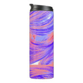 Rainbow Paint Splatter Phoenix Feathers Thermosbeker (Geroteerd rechts)