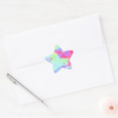 Rainbow Paint Splatter Star Sticker (Envelop)