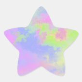 Rainbow Paint Splatter Star Sticker (Voorkant)