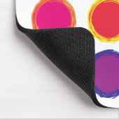 Rainbow Painted Circle Blauw Roze Geel Sinaasappel Muismat (Hoek)