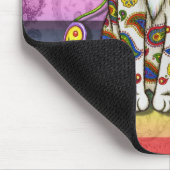 Rainbow Paisley Fairy Cat Fantasy Art Mousepad Muismat (Hoek)