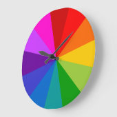 Rainbow Palette Wall Clock No Numbers Grote Klok (Hoek)