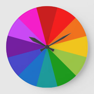 Rainbow Palette Wall Clock No Numbers Grote Klok