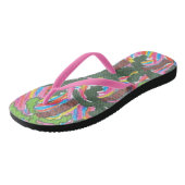 Rainbow Palm Tree Party FlipFlops Teenslippers (Schuin)