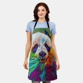 Rainbow panda All-Over Print Apron Schort (Gedragen)