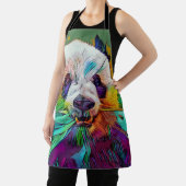 Rainbow panda All-Over Print Apron Schort (Insitu)