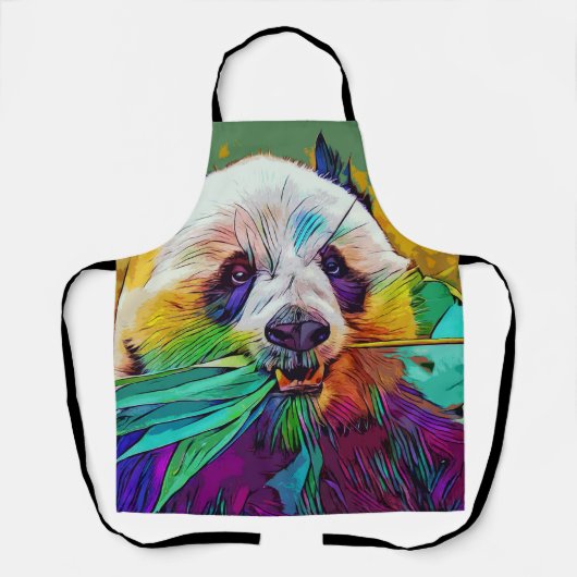 Rainbow panda All-Over Print Apron Schort (Voorkant)
