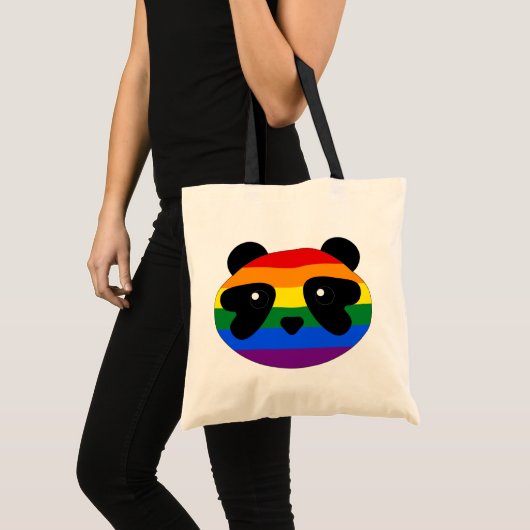 Rainbow Panda, LGBTQ Panda, Queer Panda- Pride Tote Bag (Voorkant (product))