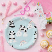 Rainbow Panda Paper Borden Papieren Bordje (Feest)