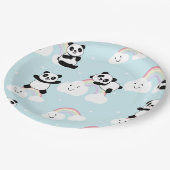 Rainbow Panda Paper Borden Papieren Bordje (Gekanteld)