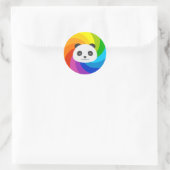 Rainbow Panda Ronde Sticker (Tas)