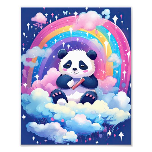 Rainbow Pandas Foto Afdruk (Voorkant)