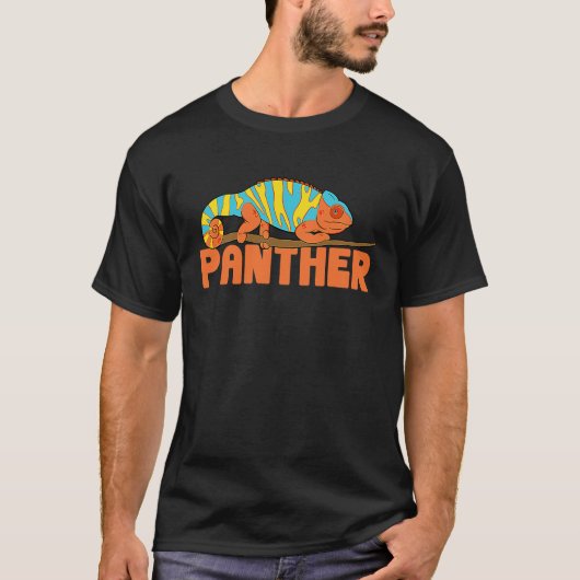 Rainbow panther chameleon reptile lover for a Herp T-shirt (Voorkant)