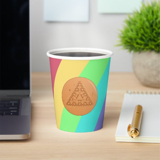Rainbow Paper Cup spel Dalgona Meerdere Driehoek Papieren Bekers (Insitu)