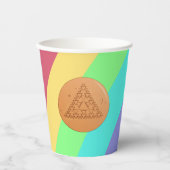Rainbow Paper Cup spel Dalgona Meerdere Driehoek Papieren Bekers (Voorkant)