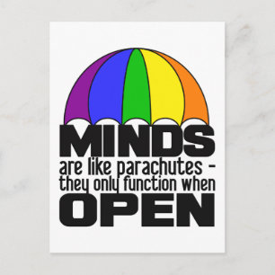 Rainbow Parachute-briefkaart Briefkaart