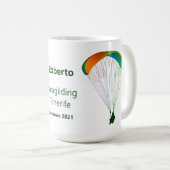 Rainbow Paraglider Graphic Souvenir met Jouw tekst Koffiemok (Voorkant rechts)