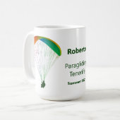 Rainbow Paraglider Graphic Souvenir met Jouw tekst Koffiemok (Voorkant links)