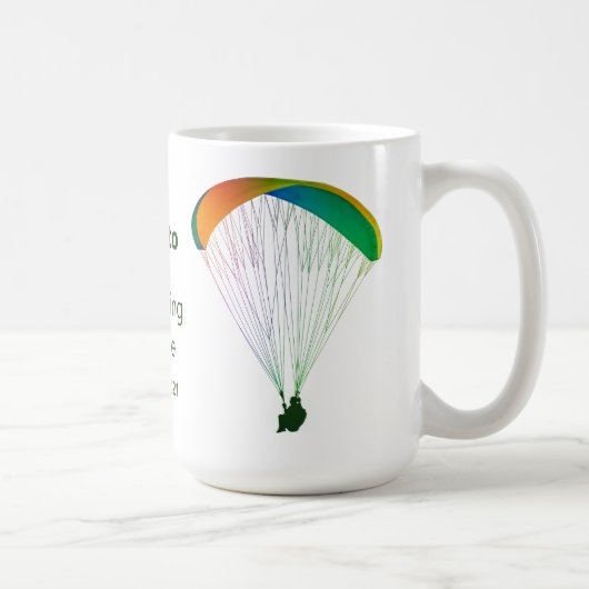 Rainbow Paraglider Graphic Souvenir met Jouw tekst Koffiemok (Rechts)