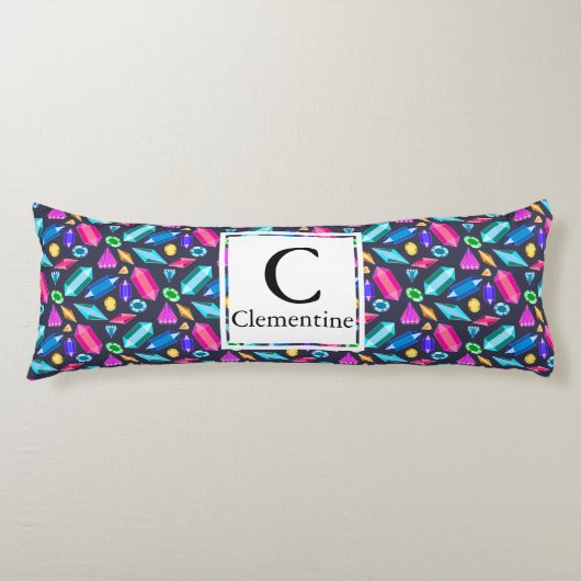 Rainbow Pareltjes Juwelen gepersonaliseerd Lichaamskussen (Voorkant)