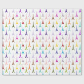 Rainbow Paris Eiffeltoren patroon Cadeaupapier (Vlak)