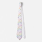 Rainbow Paris Eiffeltoren patroon Stropdas (Voorkant)