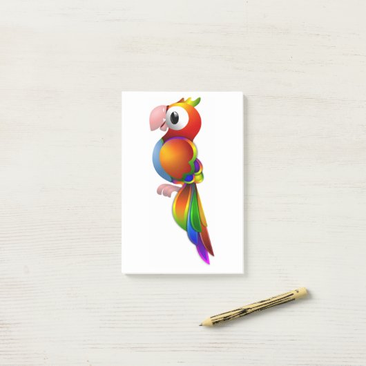 RAINBOW PARROT POST-IT® NOTES (Op bureau)